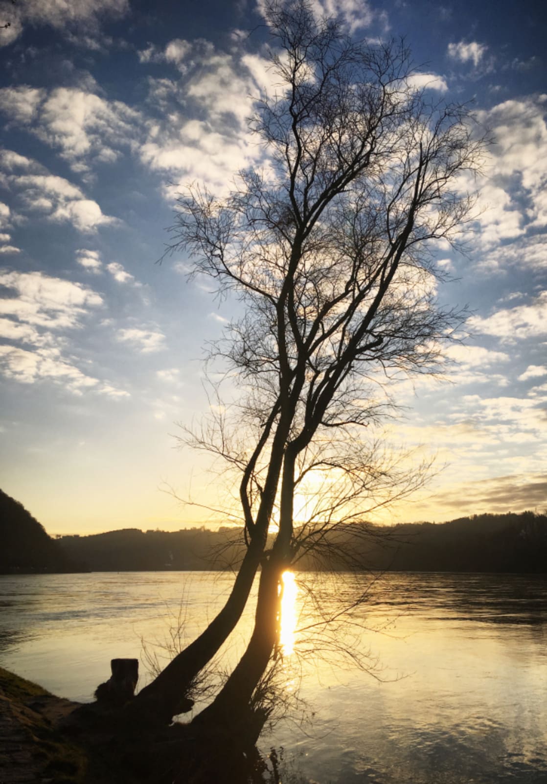 Sunset reflection